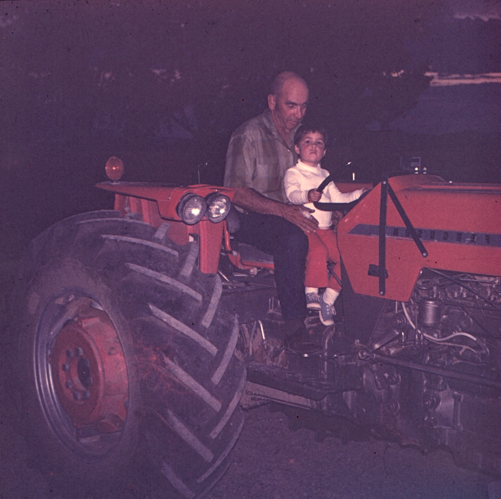 Diane and Bud on a tractor